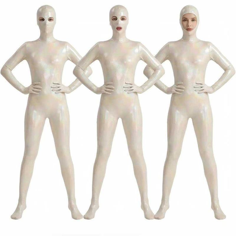 Shapewear Bodysuit Firm - Damen Glänzender Farbverlauf Zentai Bodysuit Hochelastischer
