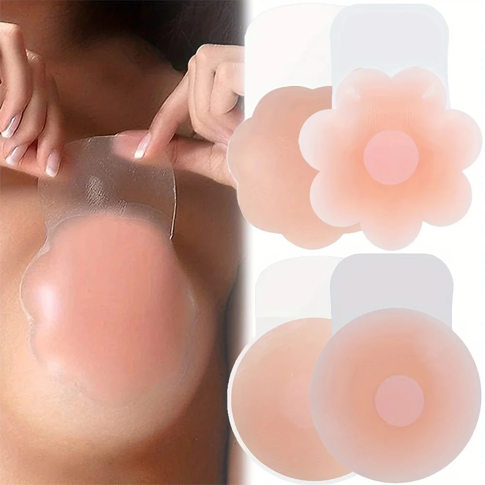 Push Up Bra Padded - 1Pairs Silikon Nippel Abdeckung Lift Up