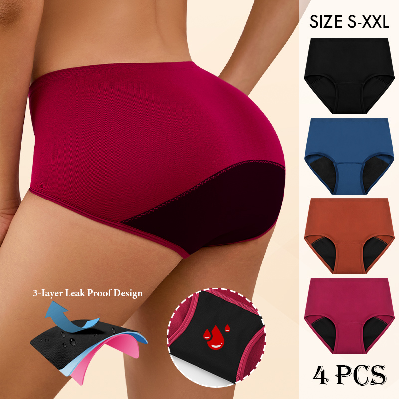 Period Panty Absorbent - Nahtlose Periodenunterwäsche für Damen, mit 3-lagigem,