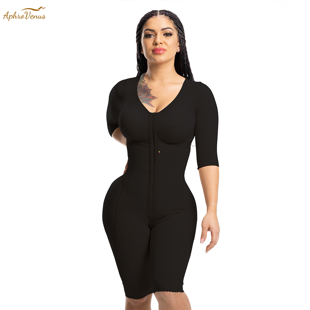 Shapewear Bodysuit Firm - Fajas Colombianas Langarm-Ganzkörperformer mit hoher Kompression