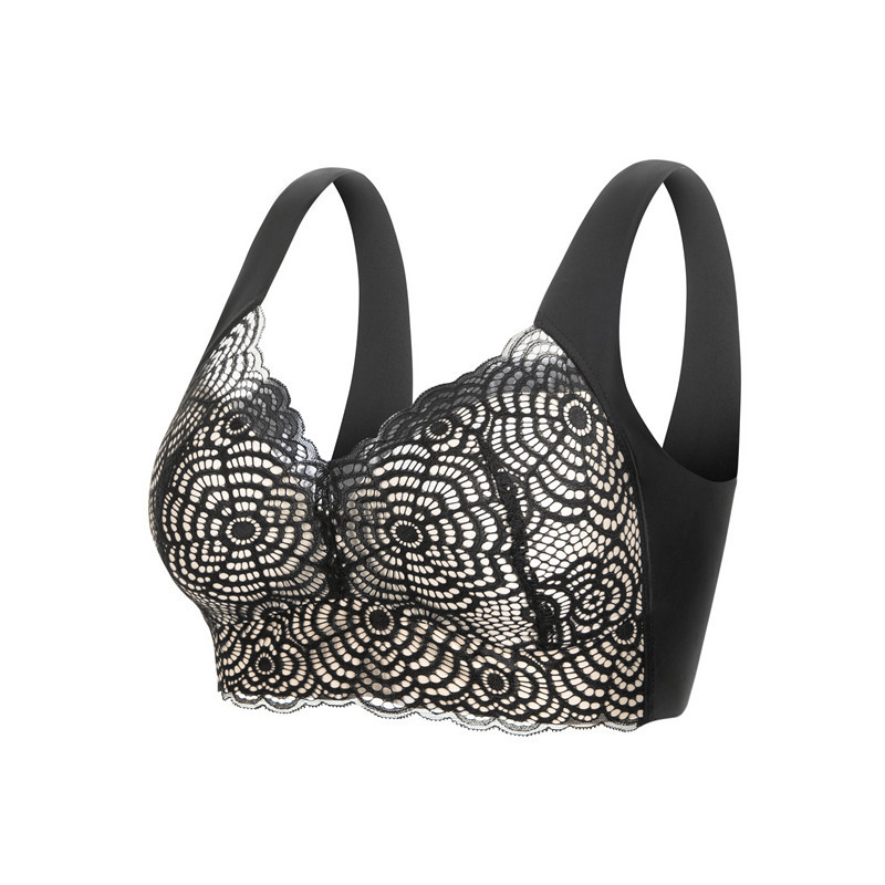 Seamless Underwear Women - L'bellagiovanna Damen-BH-Tanktop ohne Bügel aus Spitze,