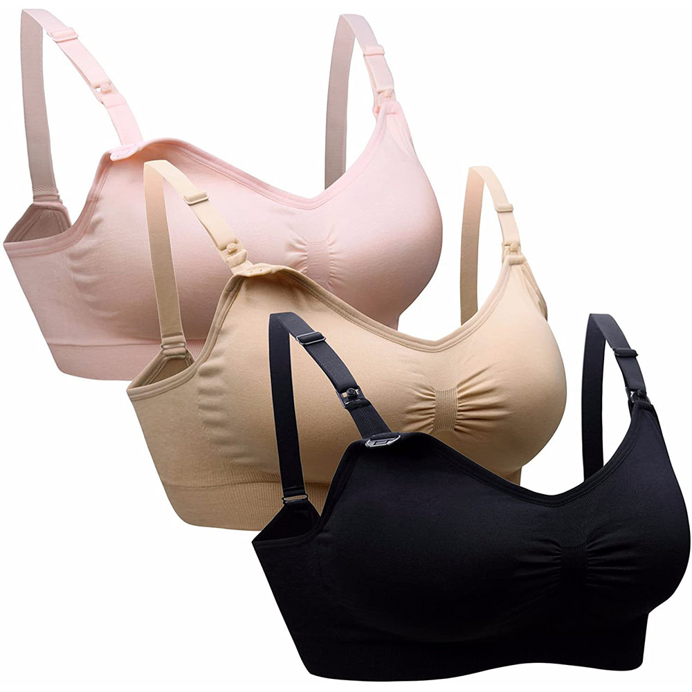 Nursing Bra Sleep - Drahtloser Still-BH aus Baumwolle für Schwangere,