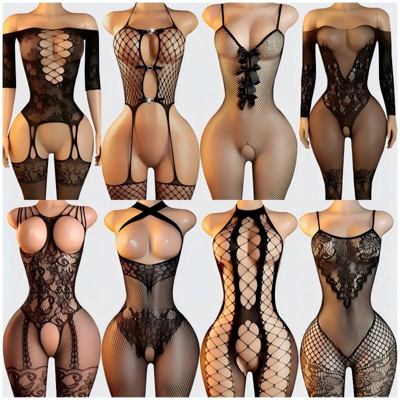 Bodystocking Fishnet - Sexy Dessous-Set für Frauen, erotische Kostüme,