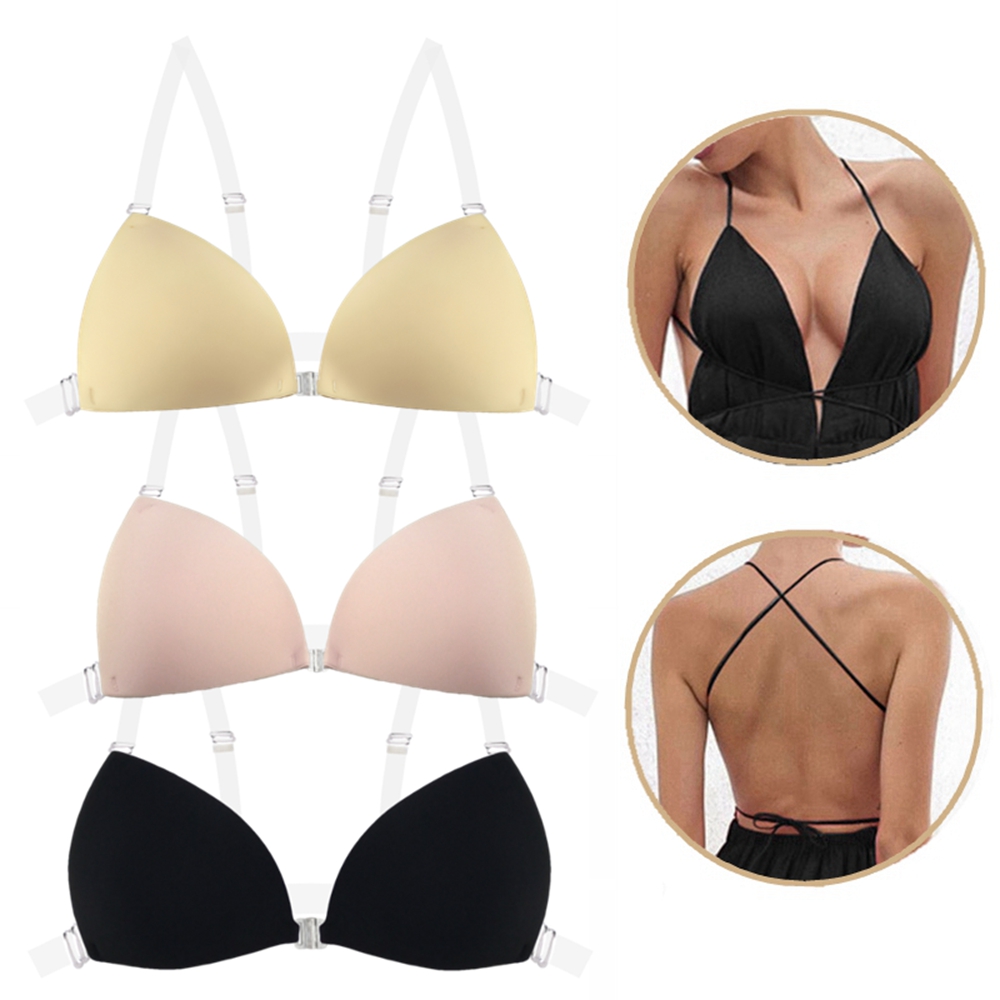 Push Up Bra Padded - Selbstklebender BH für Damen, Rückenfreies Hochzeitskleid,
