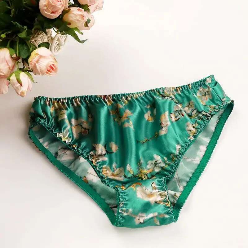 Boyshort Underwear - Sommerliche Blumenmuster Eisseide Herren Transparente Lingerie