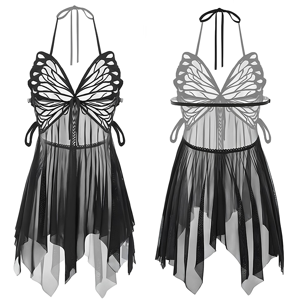 Babydoll Chemise Night - Damen Chemise Nachthemd Erotische Nachtwäsche V-Ausschnitt