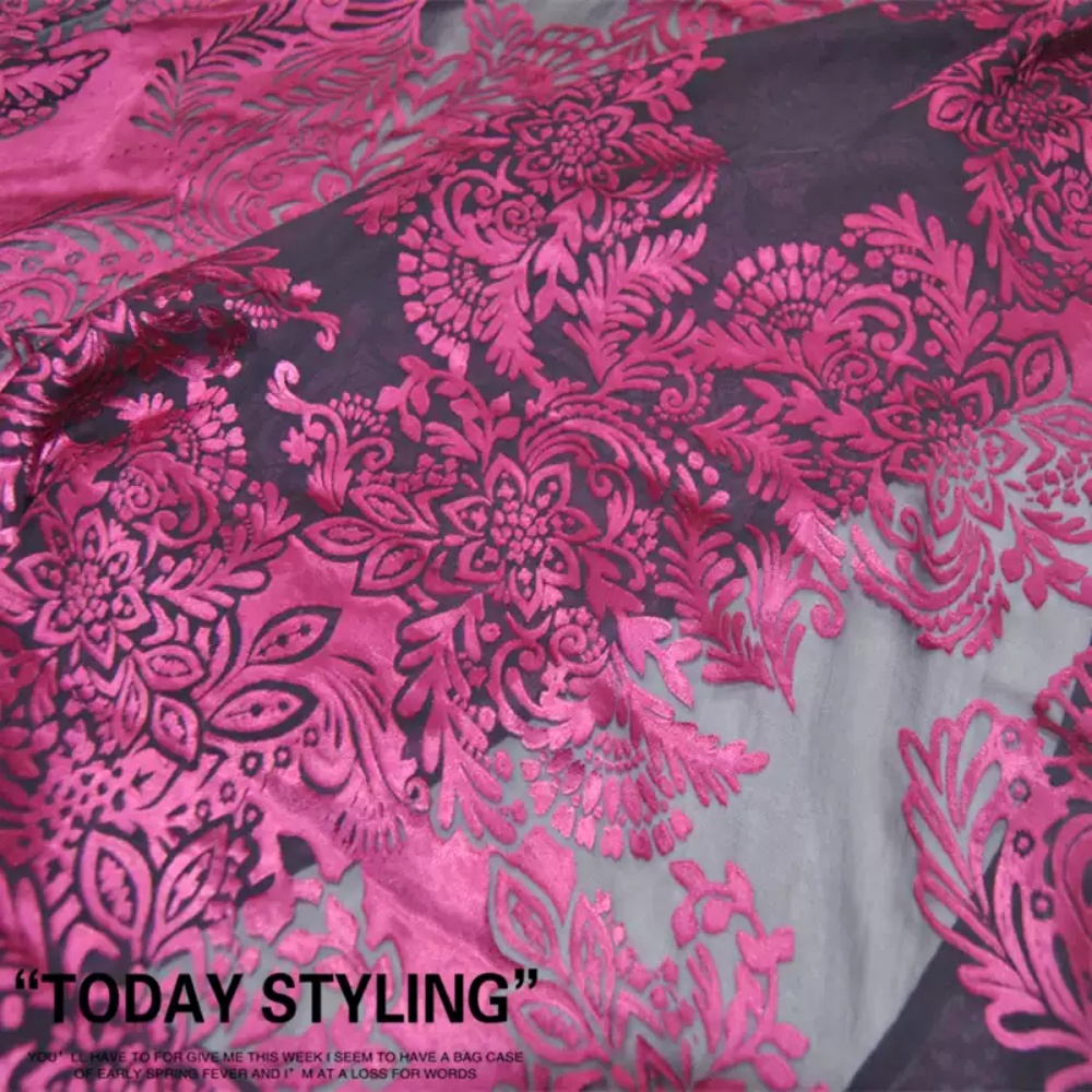 Modisches Großes Rosa Blumende – Robe Silk Women Bewertung und Preis
