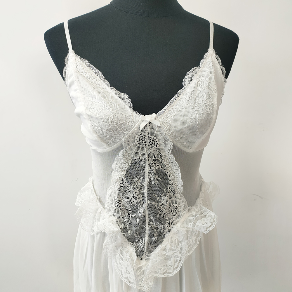 Sexy Weißes Spitzen-Blumen-Nac – Babydoll Chemise Night Bewertung und Preis