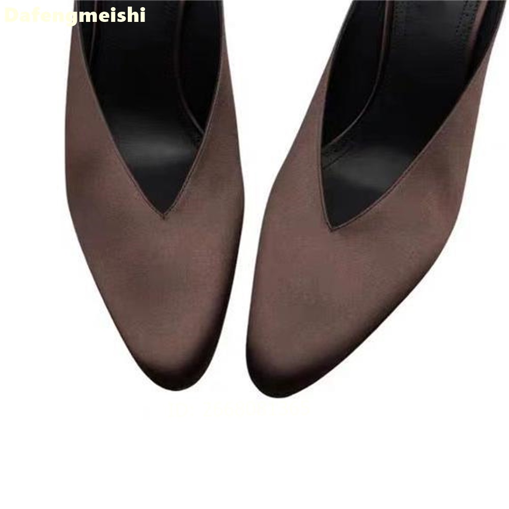 Dunkelbraune Satin-Slipper mit – Slip Dress Satin Bewertung und Preis