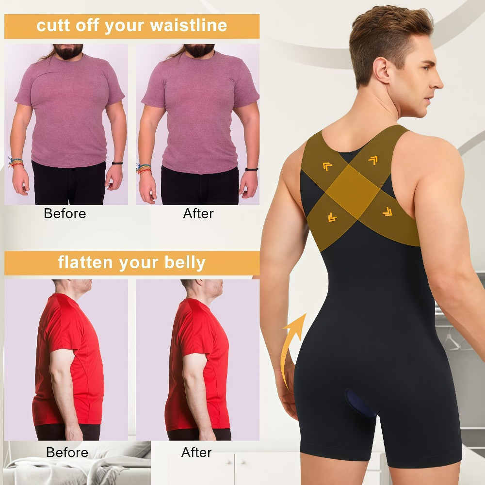 1 Stück Herren Nahtloser Kompr – Shapewear Bodysuit Firm Bewertung und Preis