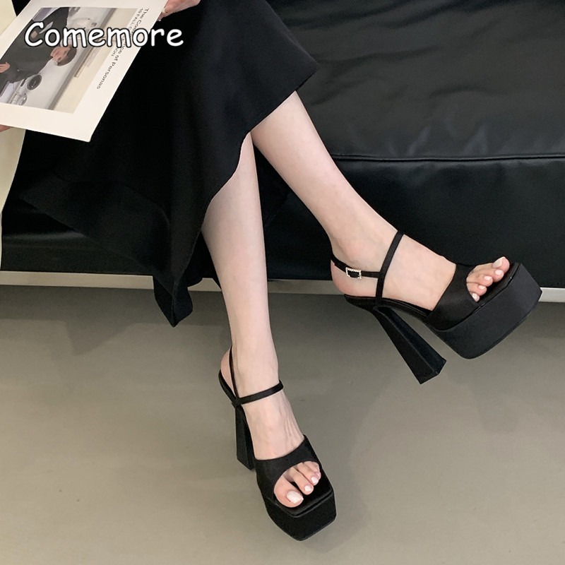15CM High Heels Chunky Plattfo – Slip Dress Satin Bewertung und Preis